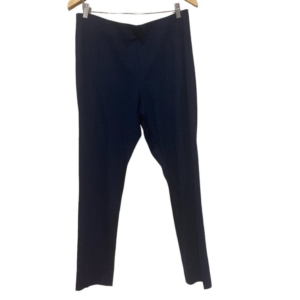 Jason Wu women pull on pant 14 casual luxury soft navy blue trouser office event